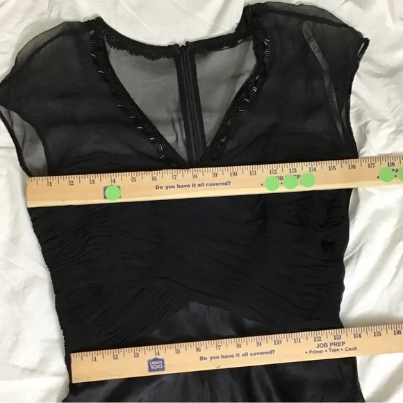 Dusk Black Silk/Sheer Dress NWT - Picture 8 of 10